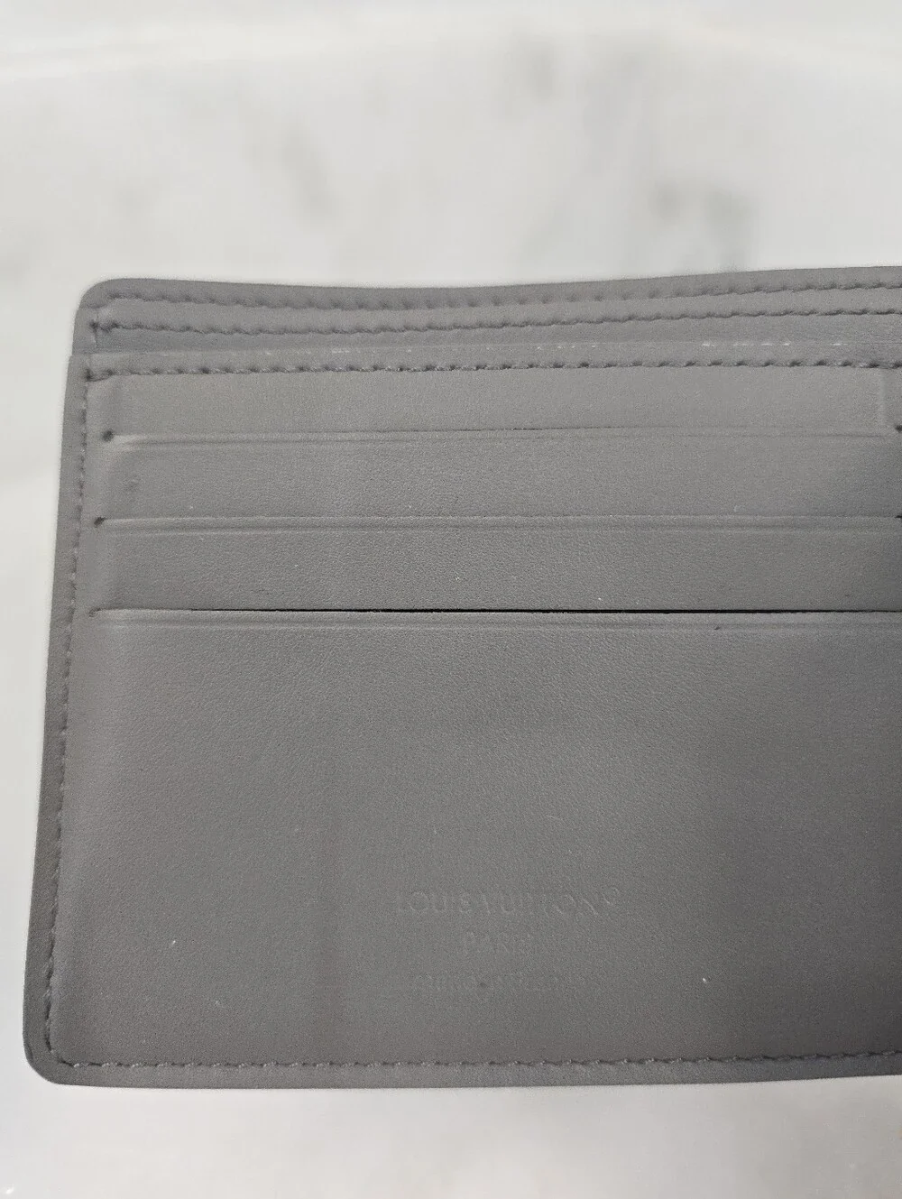 Louis Vuitton Multiple Wallet Men's Bi-Fold in Dark Gray Monogram Shadow M81383